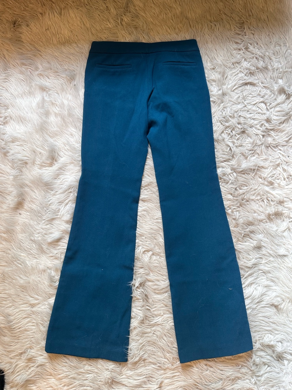 Vertigo Teal Stretch Ponte Flare Pants - Picture 4 of 5